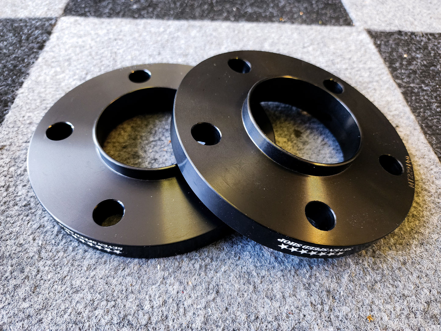 7 speed shop race wheel spacers pair 5x120 16mm 6061 t6 aluminum