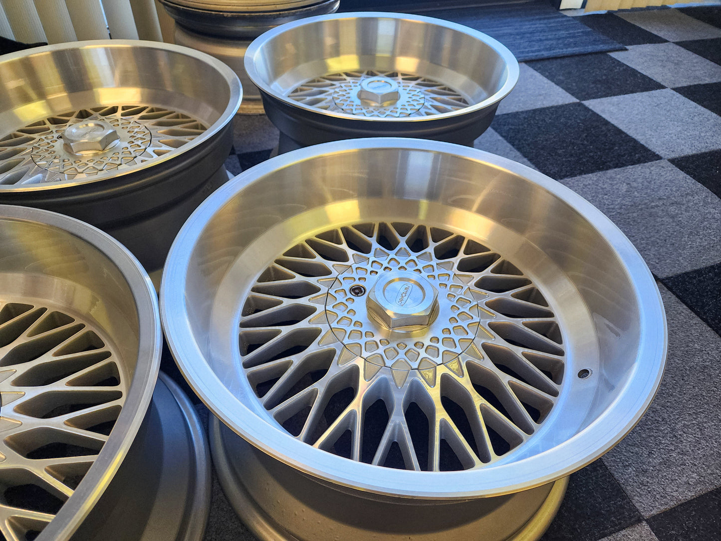 REMOTEC deep dish 17x9 5x120 et8 basket weave wheels Borbet BMW