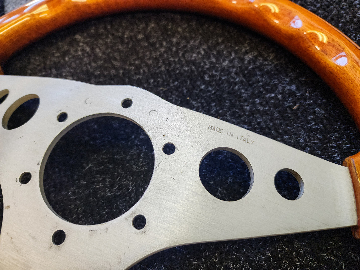 Arrigoni watanabe wood 3 spoke steering wheel RARE 340mm