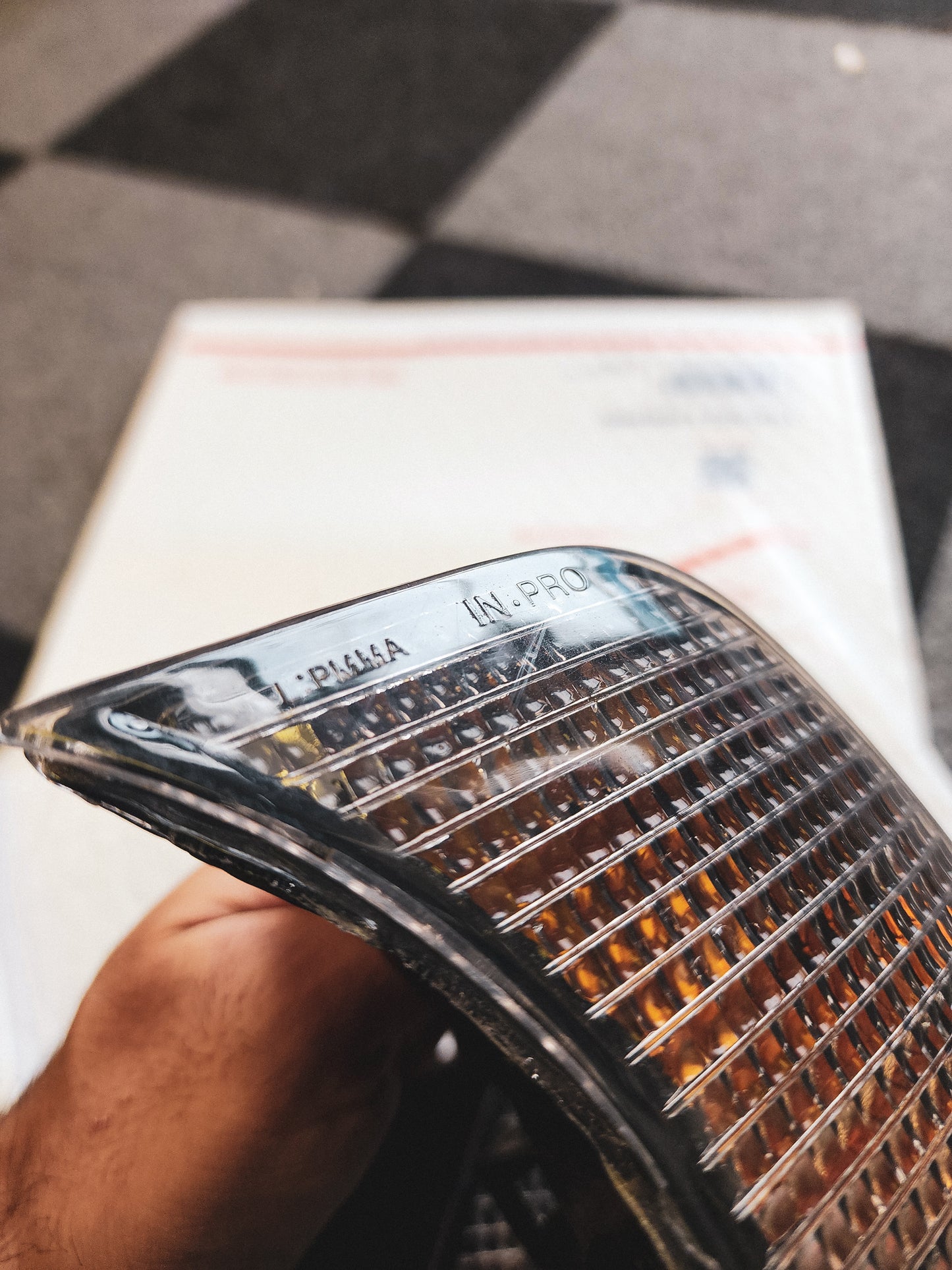 E34 In-pro Inpro light smoke with amber insert corner turn signal lights