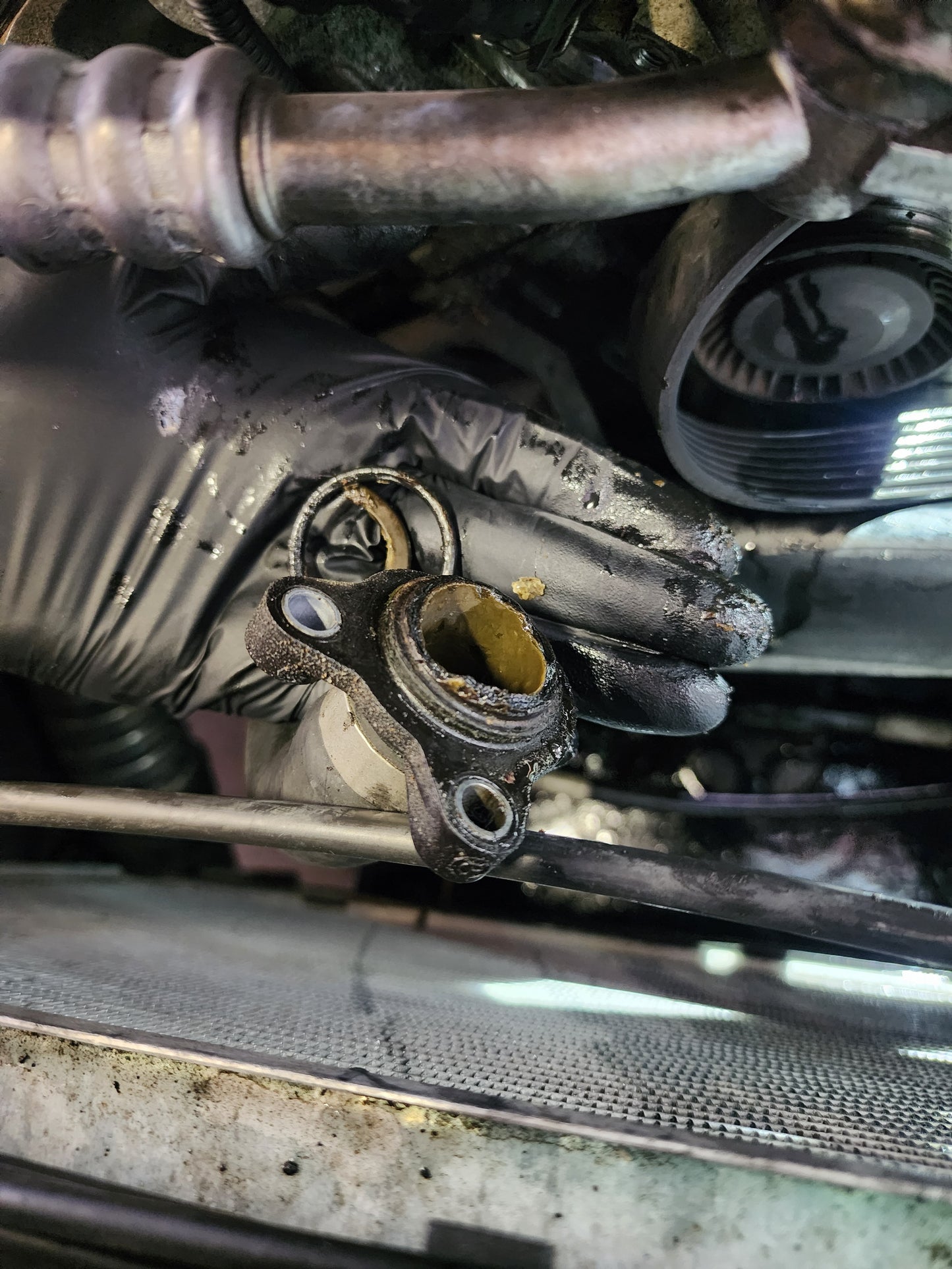 Aluminum coolant hose flange repair kit n52 n54 n55 n2x