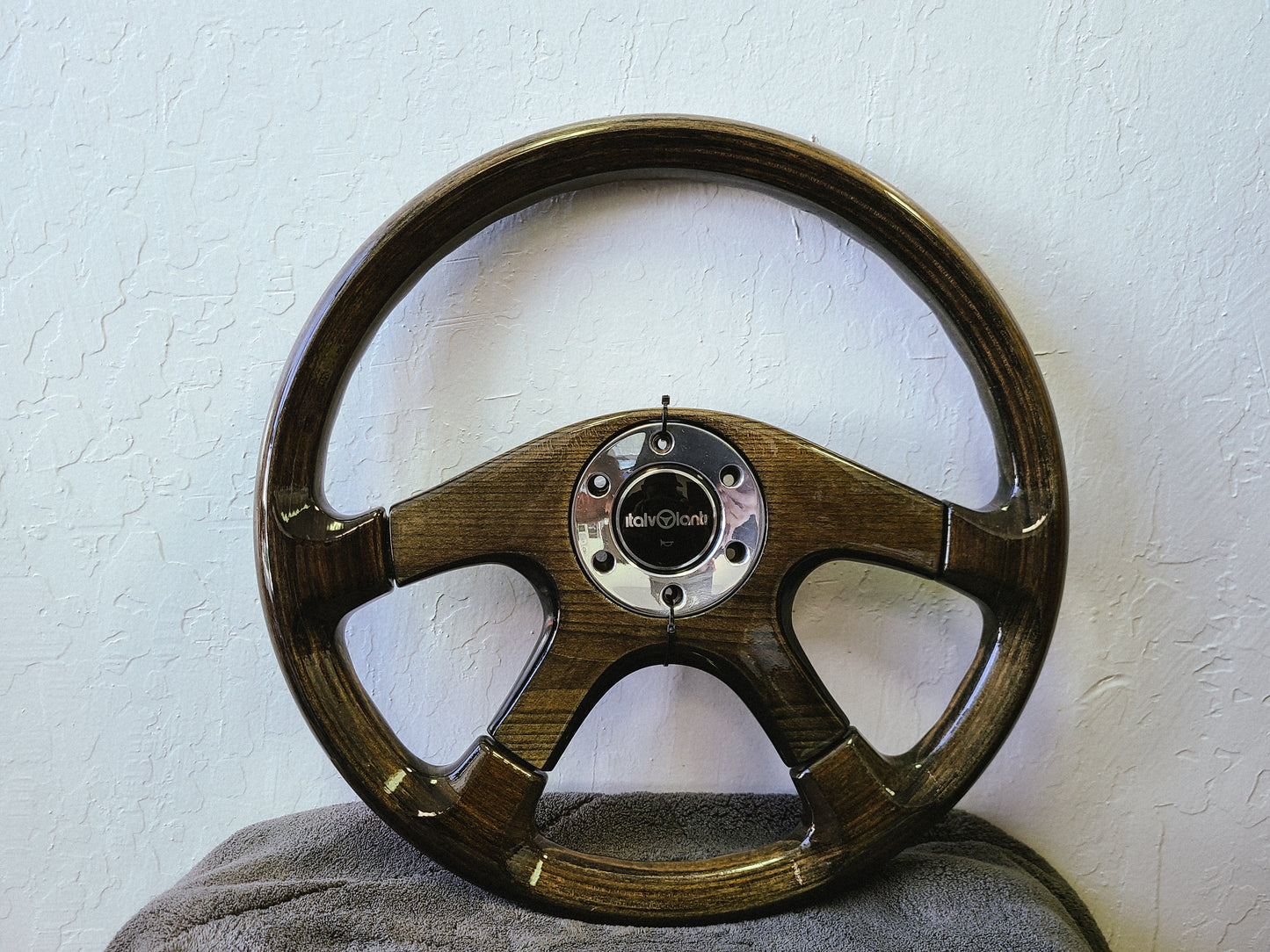 Italvolanti 4 spoke 365mm wood steering wheel