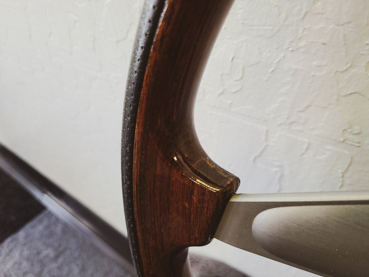 Momo 3 spoke wood+leather 365mm steering wheel