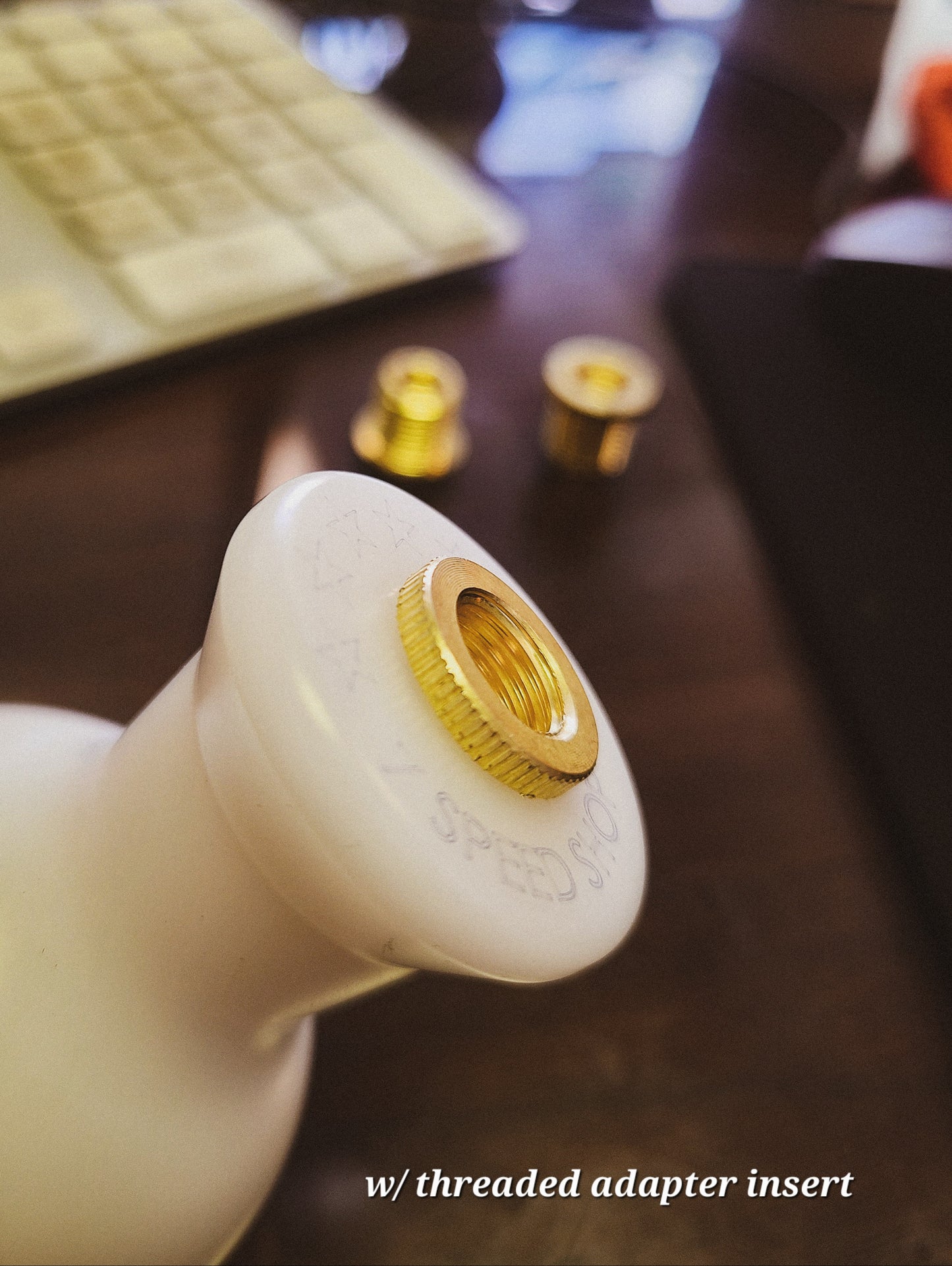 7 Speed Shop Motorsport Shift Knob White Duracon M12x1.25