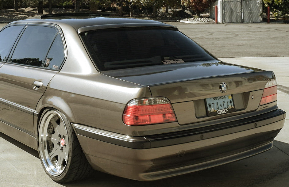 BMW E38 rear window spoiler, pre painted – sevenspeedshop