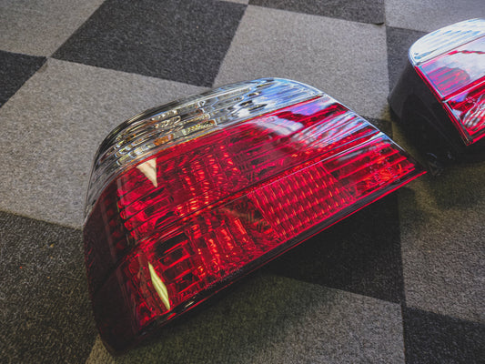 BMW E38 Tail lights Dark Red + Clear 740i 740il 750il