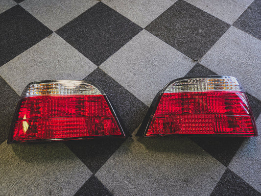 BMW E38 Tail lights Dark Red + Clear 740i 740il 750il