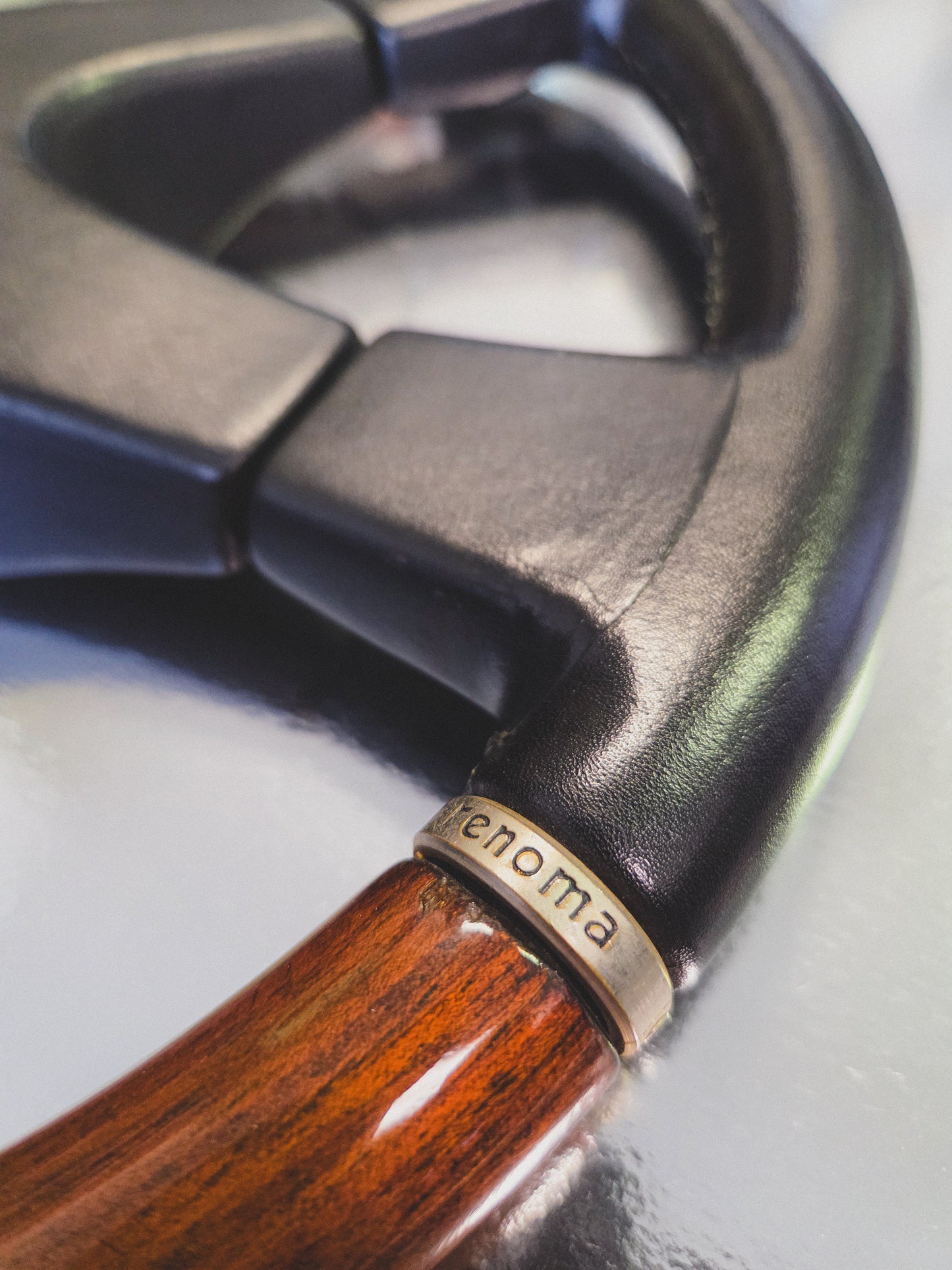 Renoma Paris wood grain steering wheel RARE