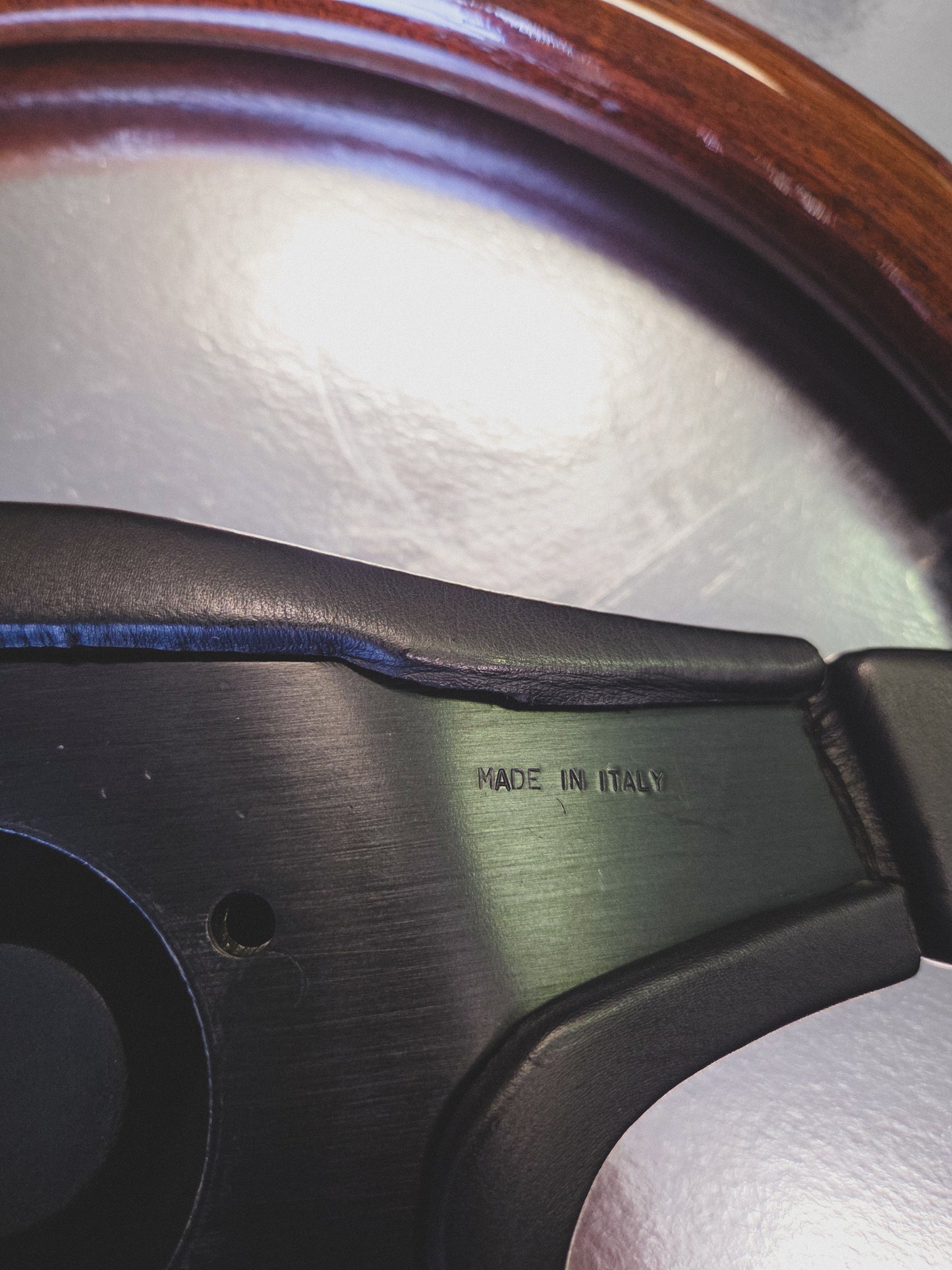 Renoma Paris wood grain steering wheel RARE