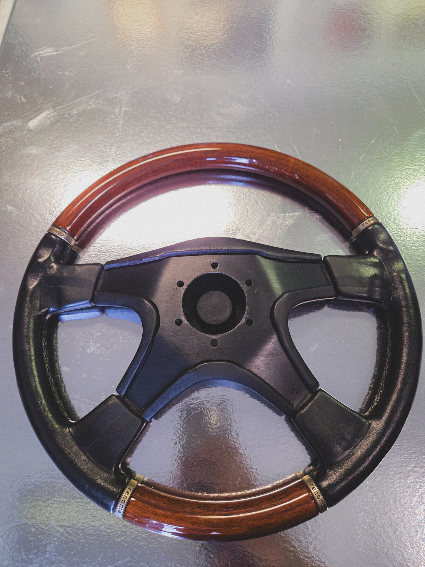 Renoma Paris wood grain steering wheel RARE