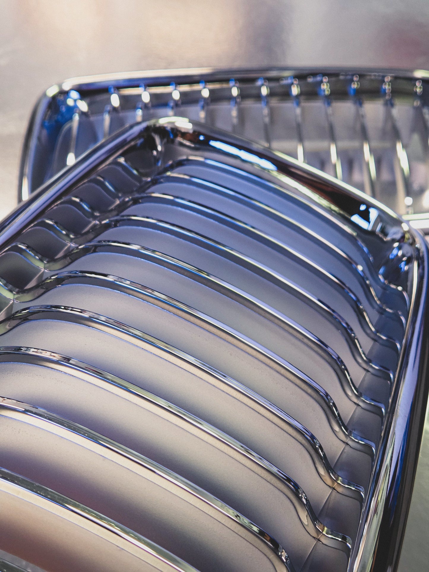 BMW E38 perfect fit titanium silver and chrome grills 750il 740i 740il 7 speed shop