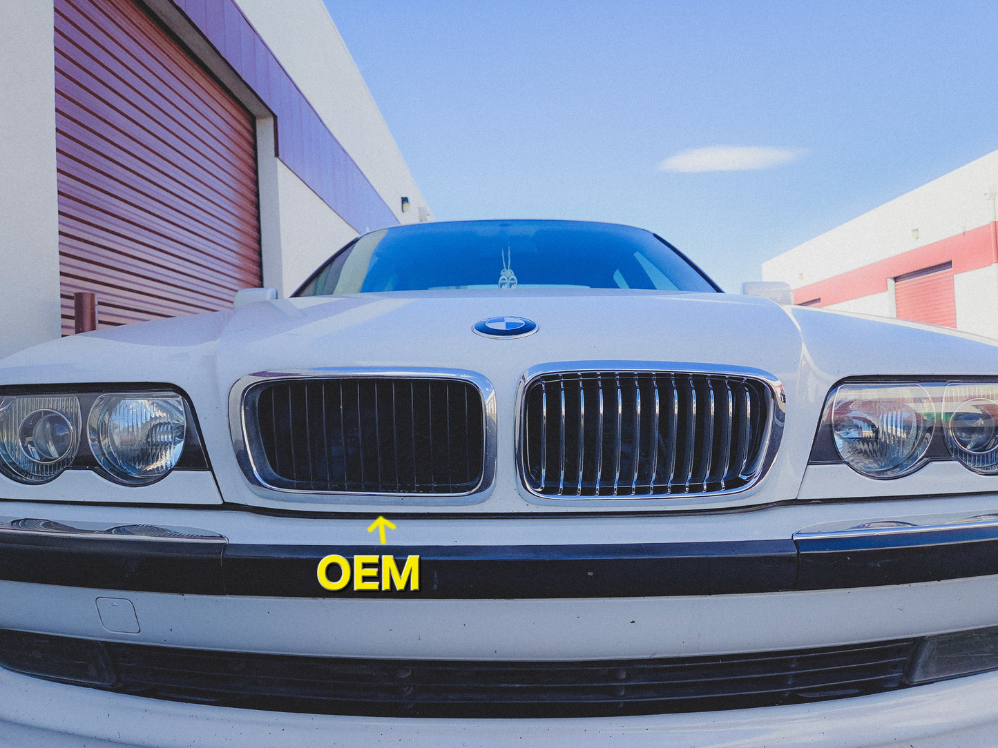 BMW E38 perfect fit titanium silver and chrome grills 750il 740i 740il 7 speed shop