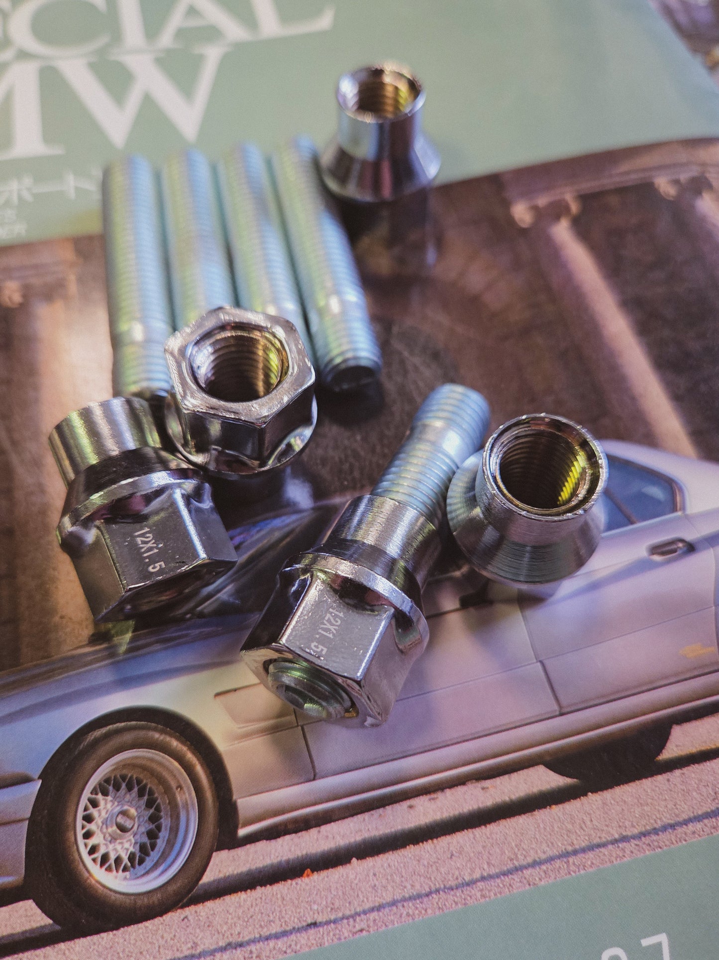 7 speed shop extended reach lug nut and stud kit 57mm