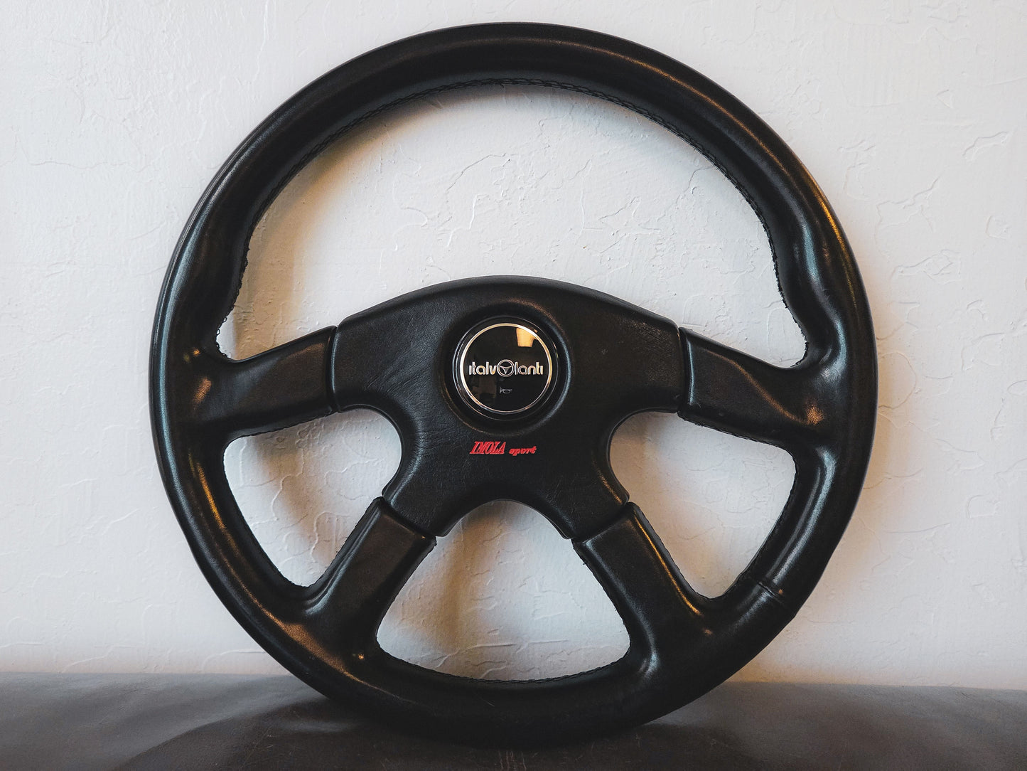 Italvolanti Imola sport 4 spoke leather steering wheel