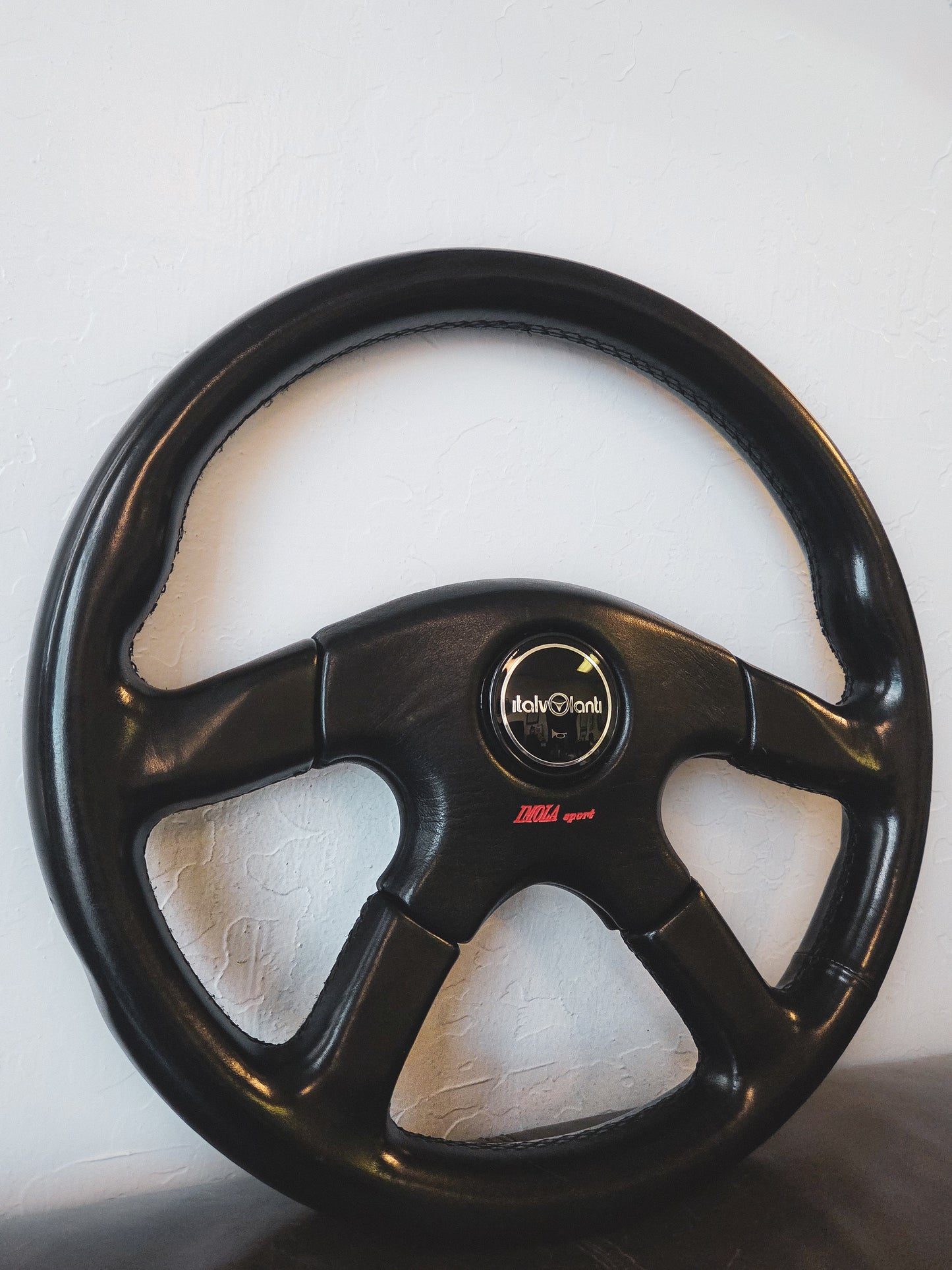 Italvolanti Imola sport 4 spoke leather steering wheel