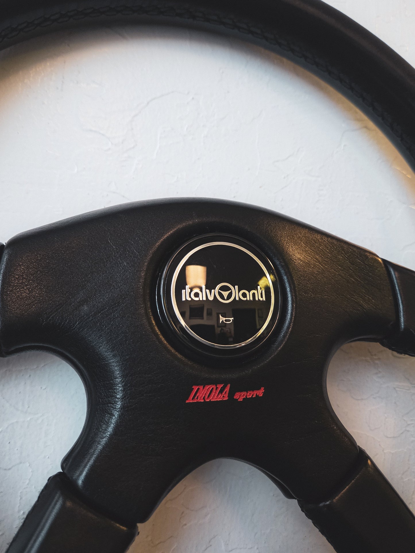 Italvolanti Imola sport 4 spoke leather steering wheel