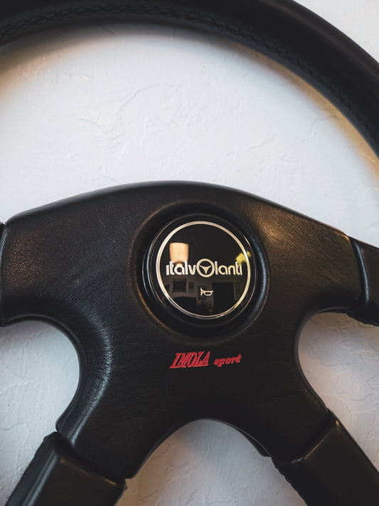 Italvolanti Imola sport 4 spoke leather steering wheel