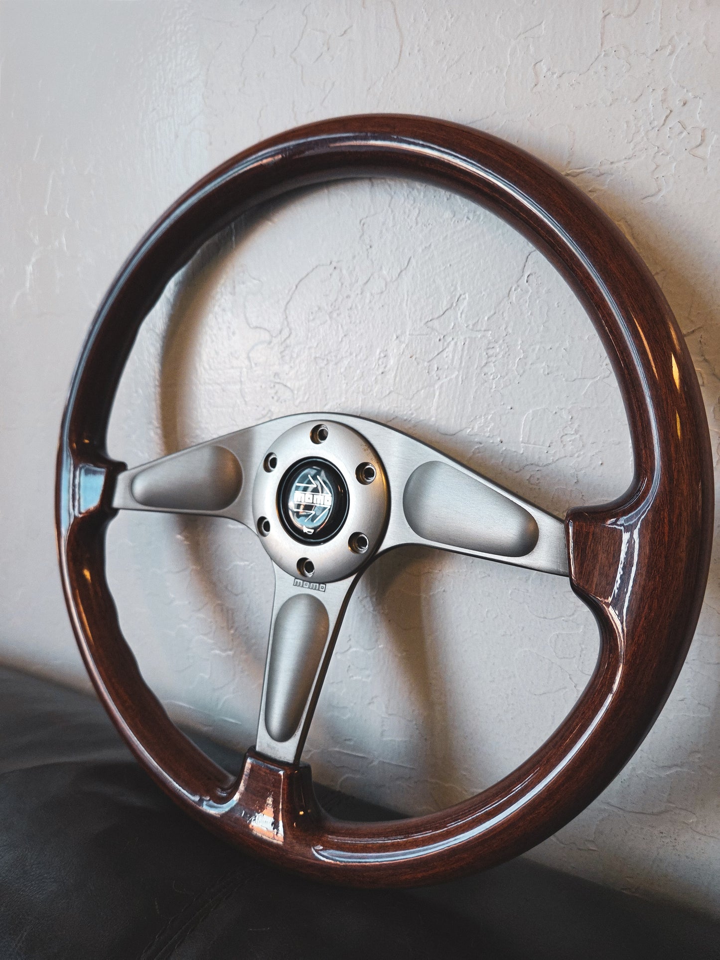 Momo certo 3 spoke wood 365mm steering wheel