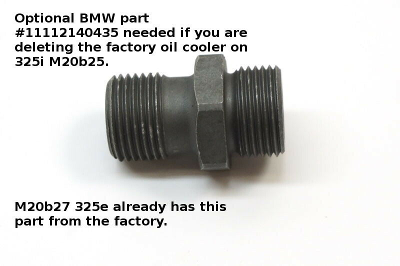 SLIM BMW E30 M20 OIL FILTER RELOCATION V2 KIT W/HOSE