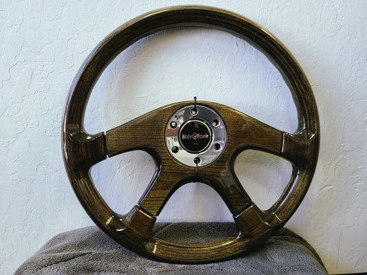 Italvolanti 4 spoke 365mm wood steering wheel