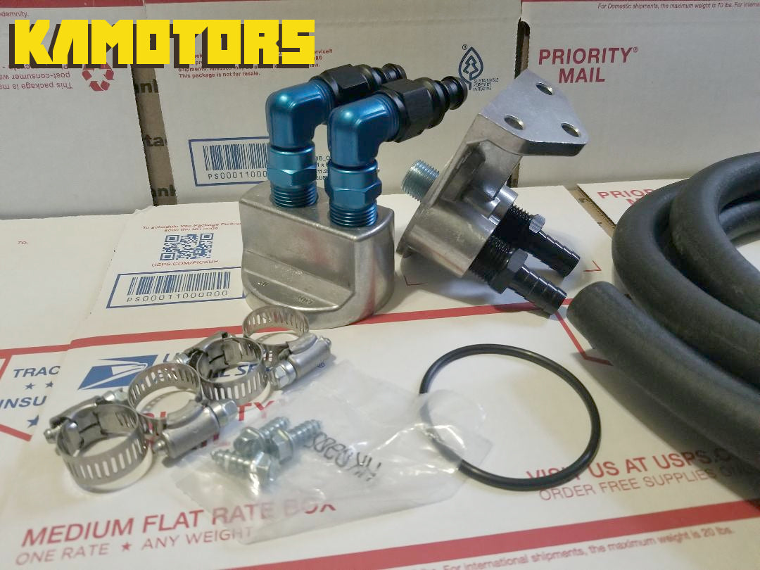 SLIM BMW E30 M20 OIL FILTER RELOCATION V2 KIT W/HOSE